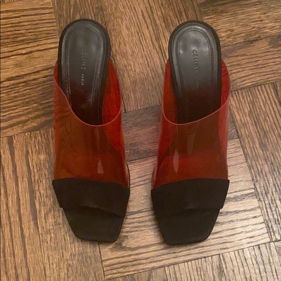 Celine Red/Black Heels - Picture 5 of 10